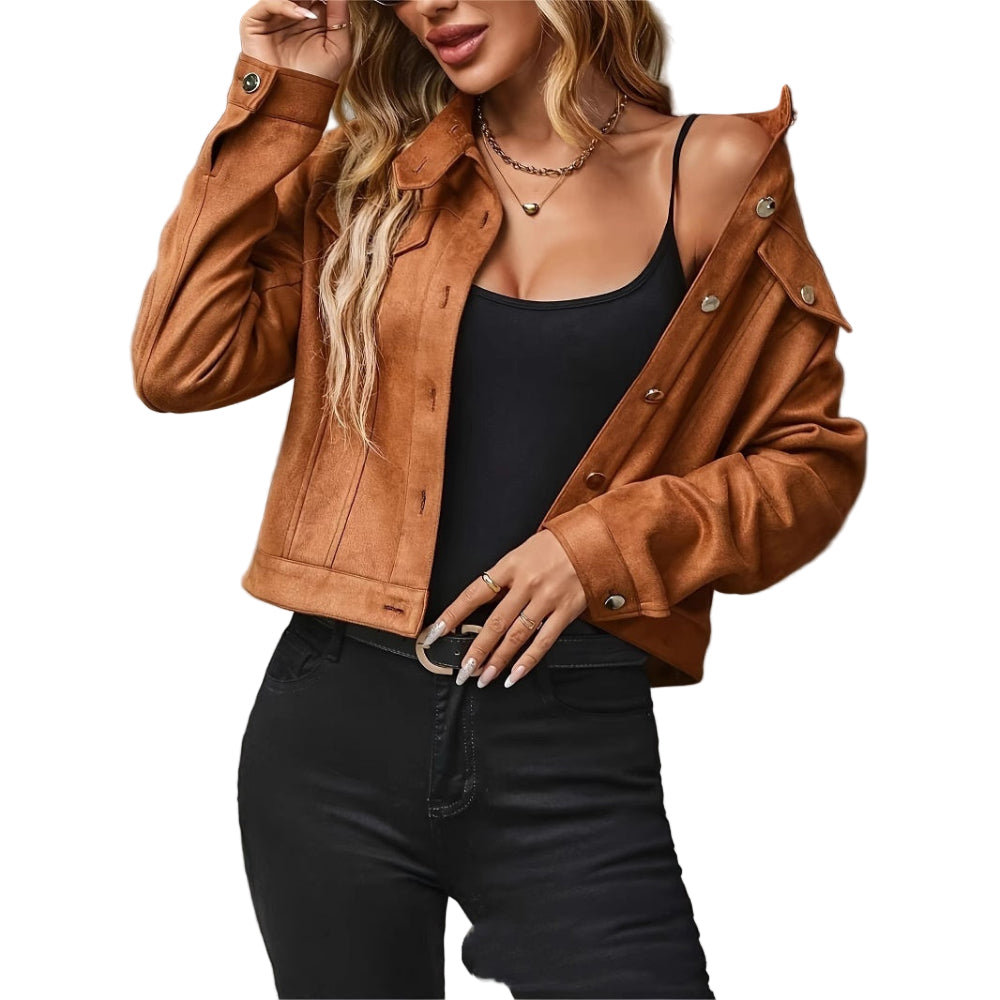 Women's Casual Cropped Autumn Jacket