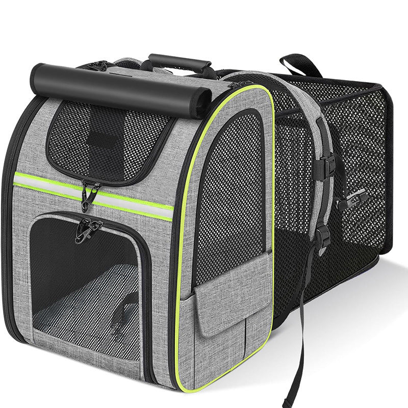 Expandable Spacious Breathable Pet Cat Dog Bag Backpack