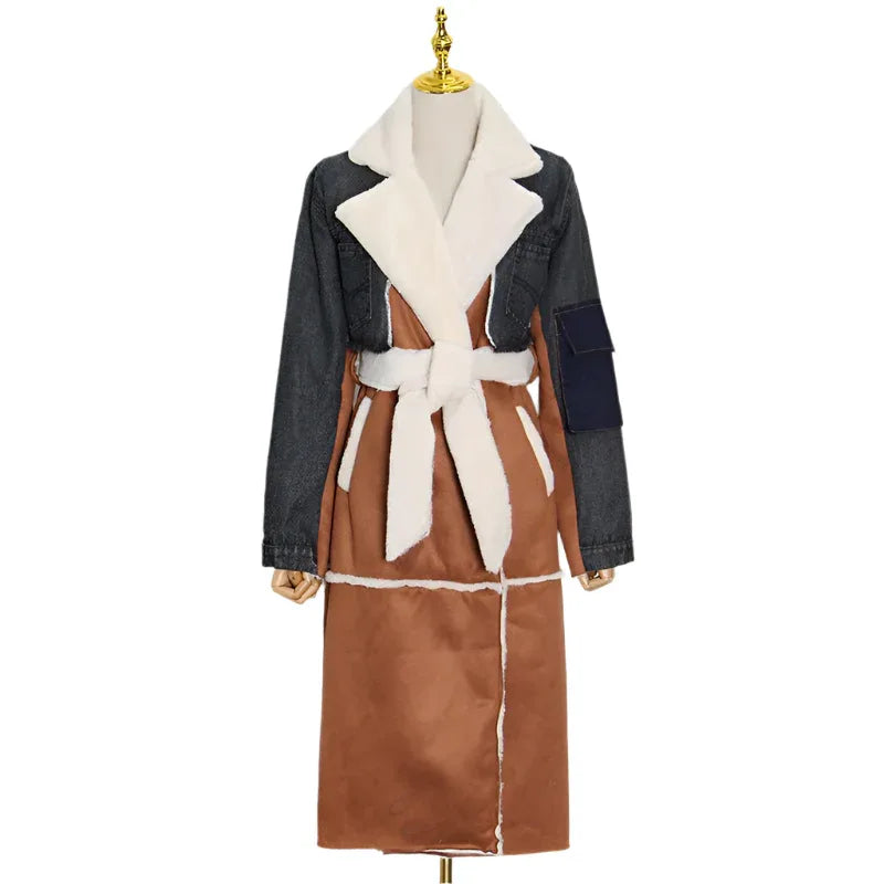 Fashion Denim Long Cotton Jacket Coat For Women - Weriion