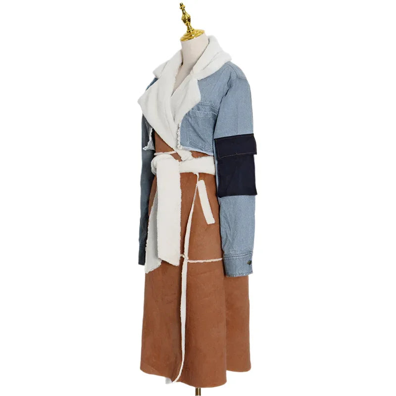 Fashion Denim Long Cotton Jacket Coat For Women - Weriion