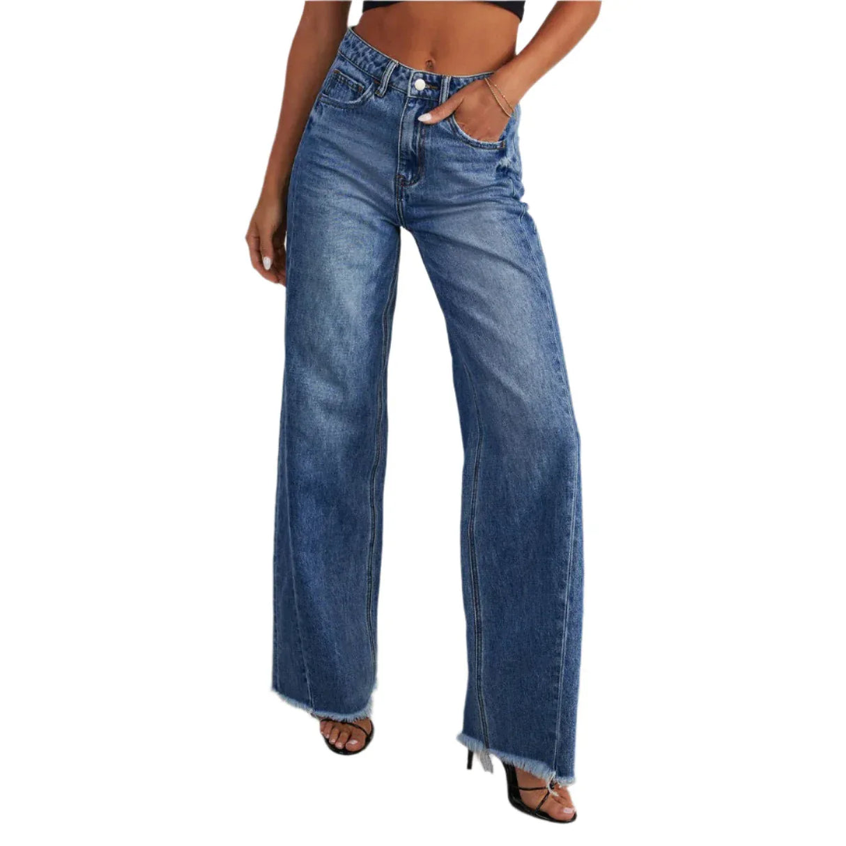Fashionable High Waist Comfortable Women's Slim Fit Jeans - Weriion