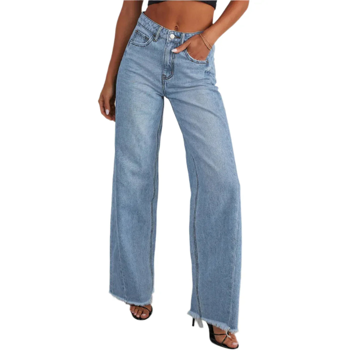 Fashionable High Waist Comfortable Women's Slim Fit Jeans - Weriion