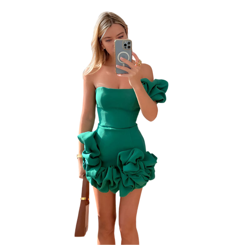 Fashionable One - Shoulder Women's Slim Fit Dress - Weriion