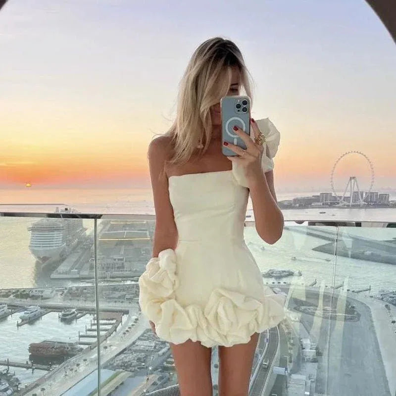 Fashionable One - Shoulder Women's Slim Fit Dress - Weriion