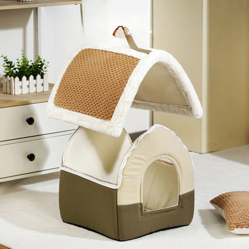 Foldable Pet Cat Dog House Kennel Sofa Bed Mat For Small And Medium Dogs, Cats, And Other Pets of Similar Size.