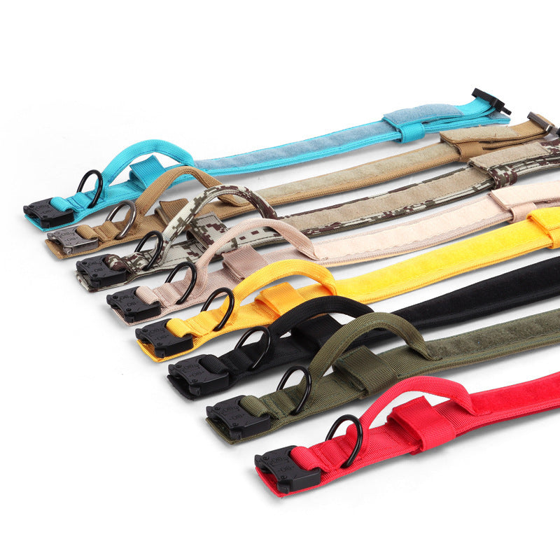 Tactical Adjustable Dog Collar Military German Shepherd Training Medium Large Pet Collar