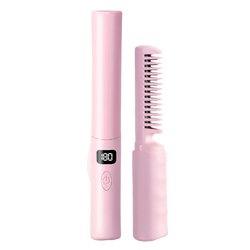 Electric LCD Hair Straightener Comb