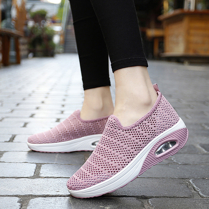 Women's Fashion Shoes Fly-Knit Breathable Outdoor Sneakers