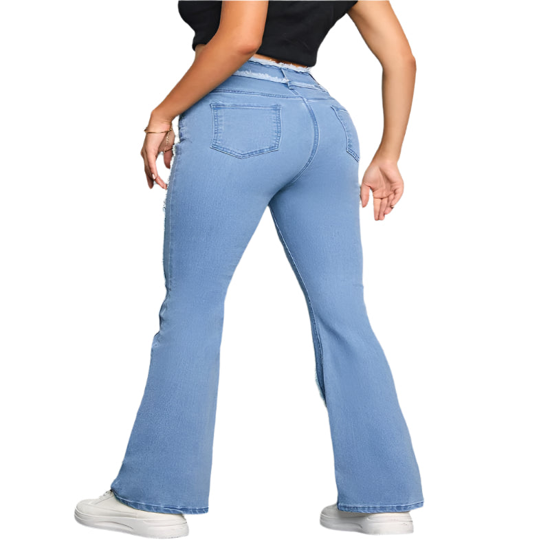 Flared Woemn's Slim Fit Pants Jeans - Weriion