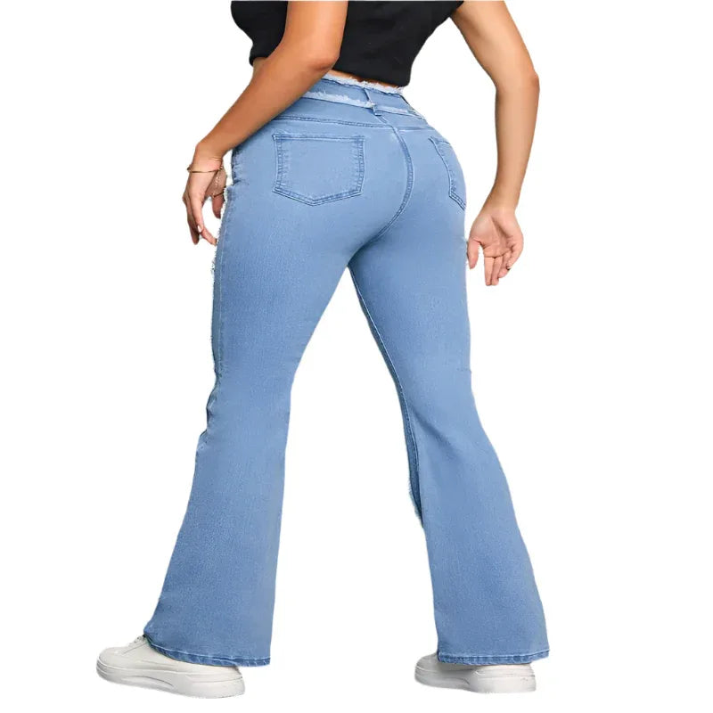 Flared Woemn's Slim Fit Pants Jeans - Weriion