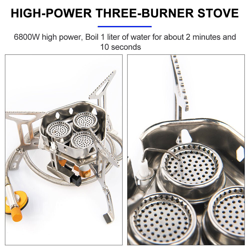Foldable Portable Split Windproof Picnic Outdoor Camping Gas Stove - Weriion