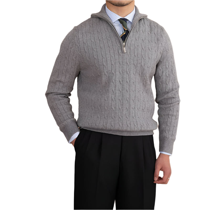 Half - Open Collar Pullover Sweaters - Weriion