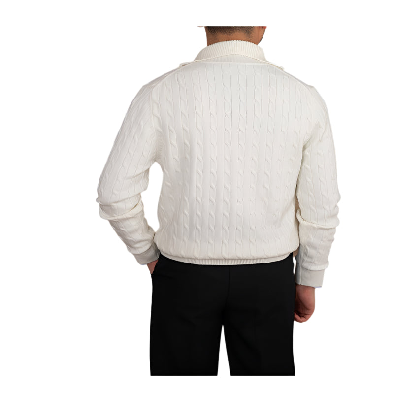Half - Open Collar Pullover Sweaters - Weriion