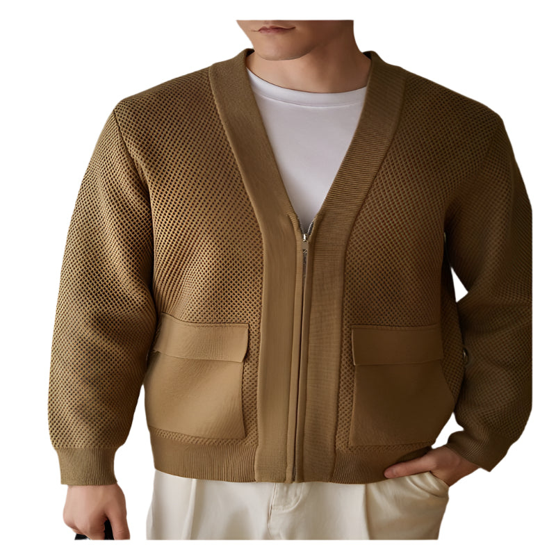 High - Grade V - Neck Knitted Sweater Cardigan Coat For Men - Weriion