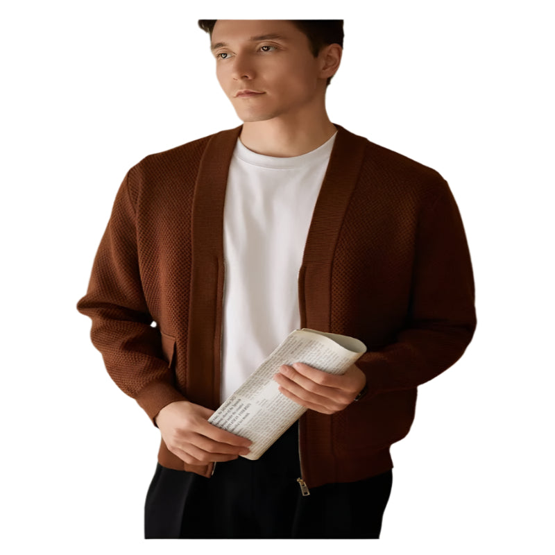 High - Grade V - Neck Knitted Sweater Cardigan Coat For Men - Weriion