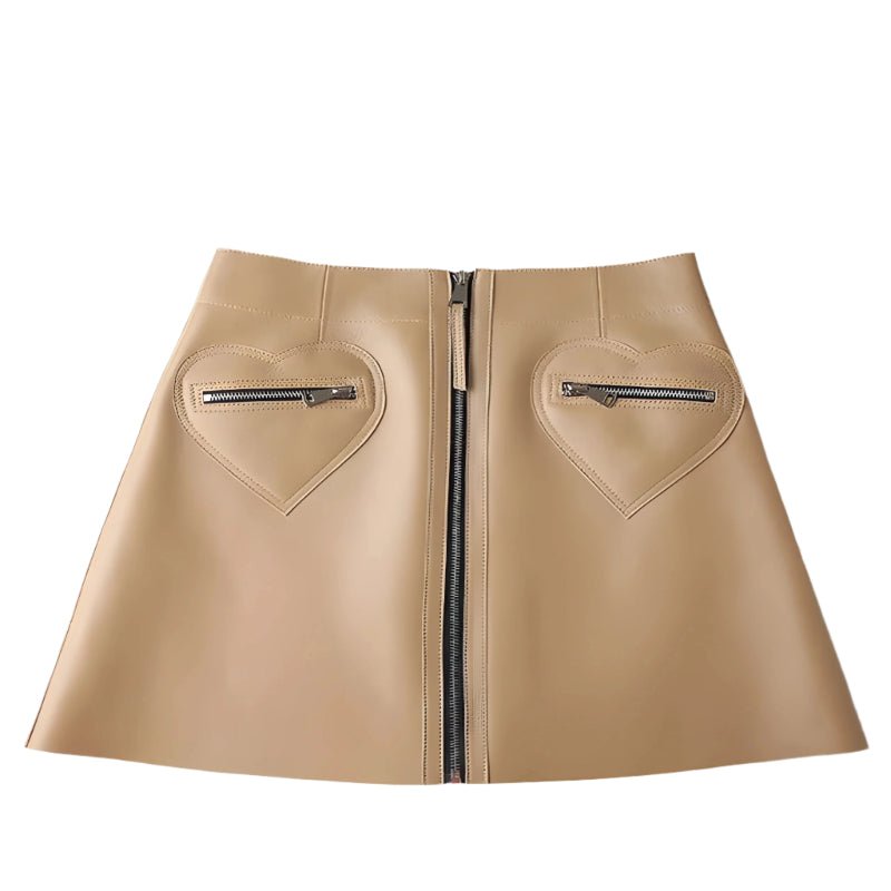 High Waist Thin Leather Skirt For Women - Weriion