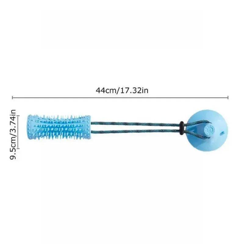 Interactive Dog Chew Ball Toys For Aggressive Chewers With Suction Cup - Weriion