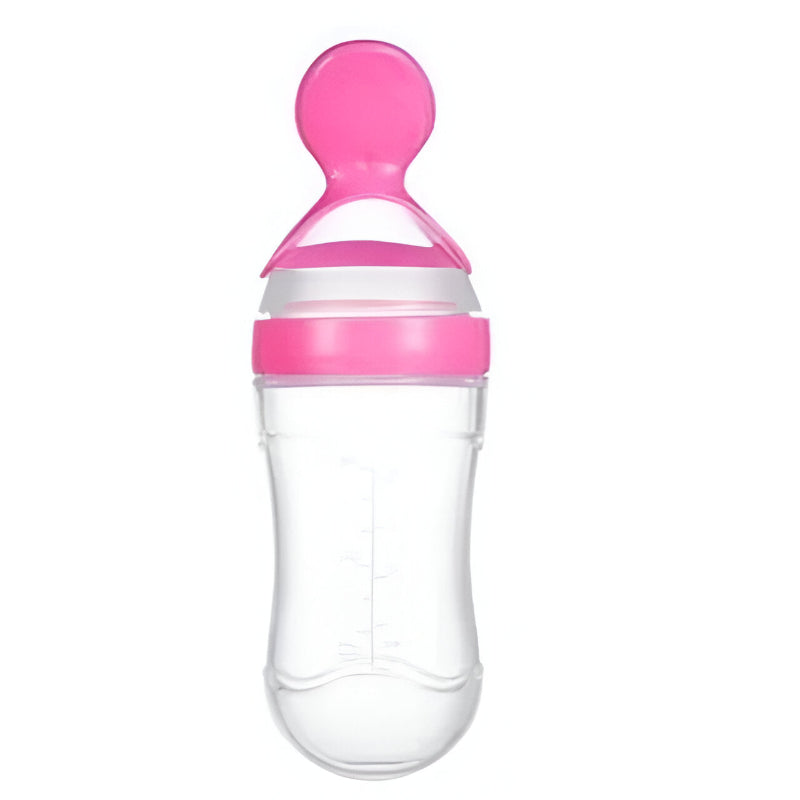 Kids Toddler Baby Feeding Bottle With Spoon Design