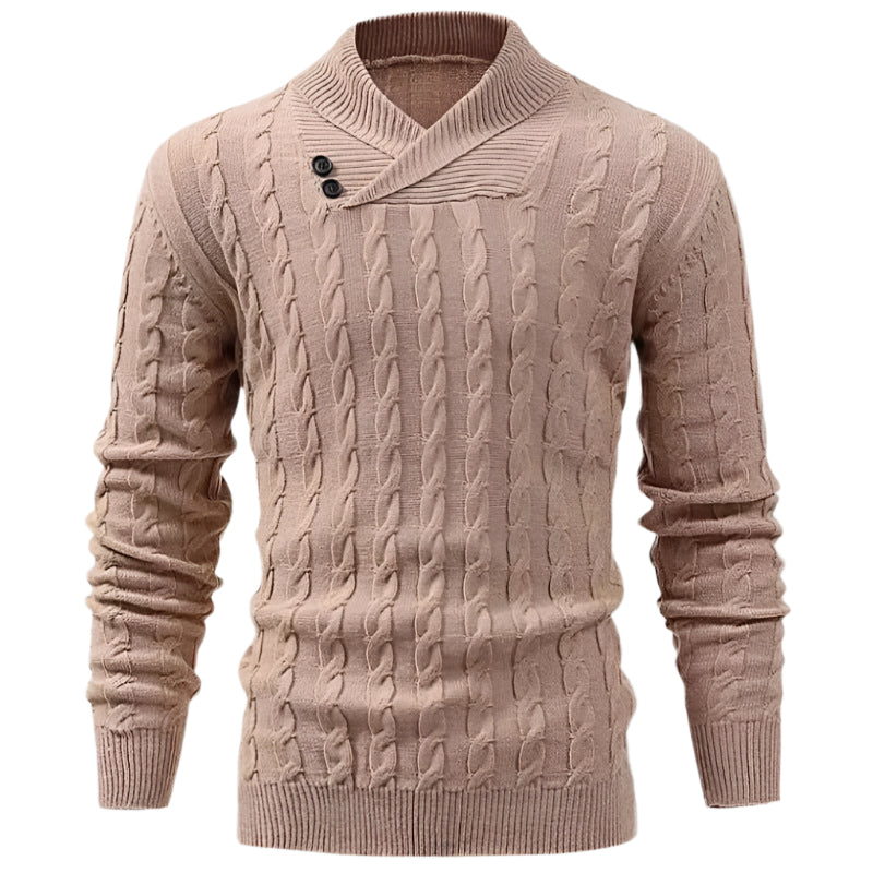 Lapel Classic Twisted Pullover Sweaters For Men - Weriion