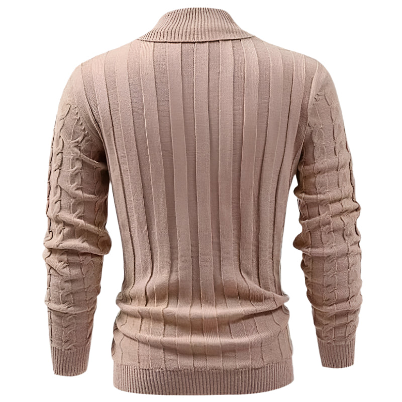 Lapel Classic Twisted Pullover Sweaters For Men - Weriion