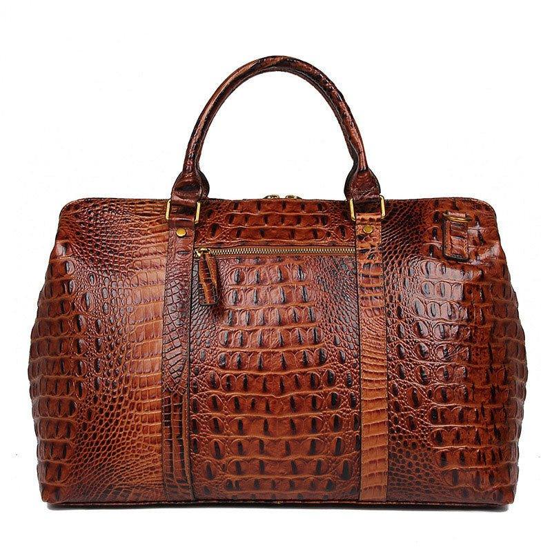 Leather Duffle Weekend Travel Bag For Men - Weriion