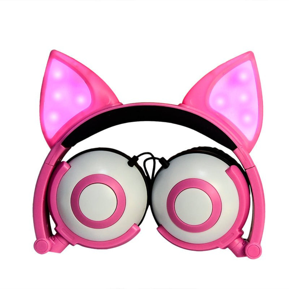 LED Flashing Cat Ear Headphones - Weriion