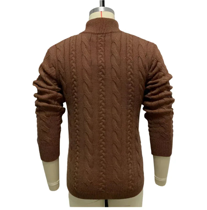 Long Sleeve Double Breasted Cardigan Sweater - Weriion