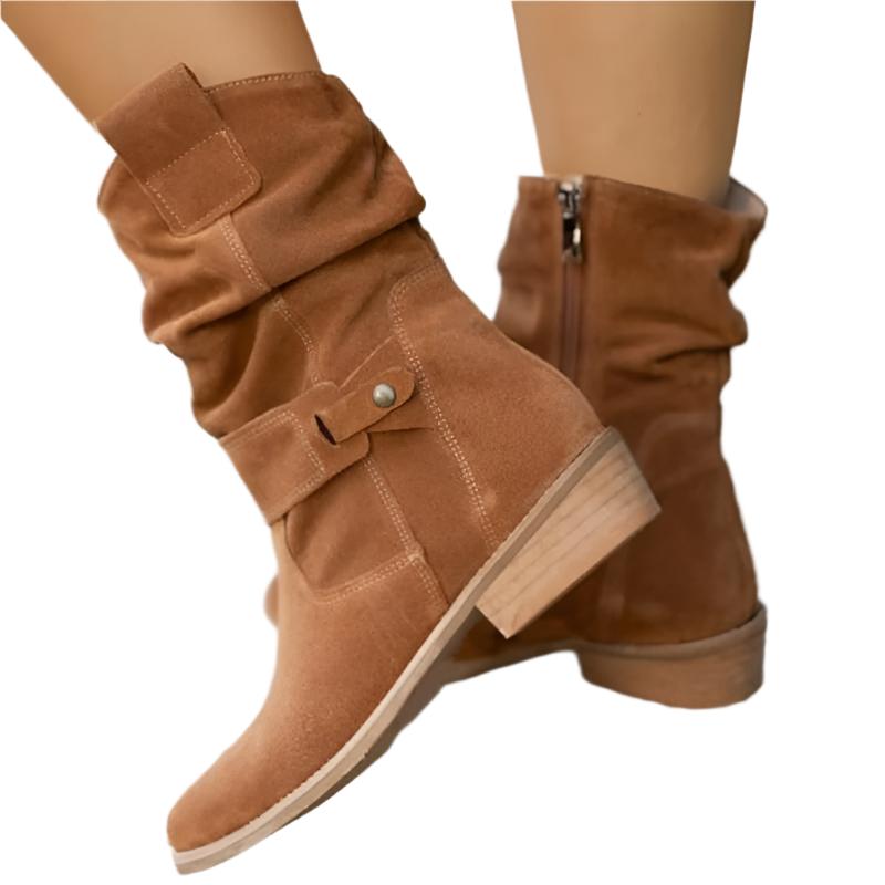Low Round Toe Women's Boots - Weriion
