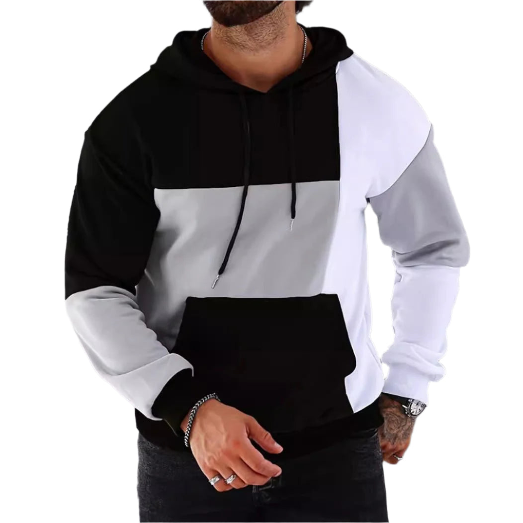 Men's 3D Hoodie Sweater With Color Matching Pattern - Weriion