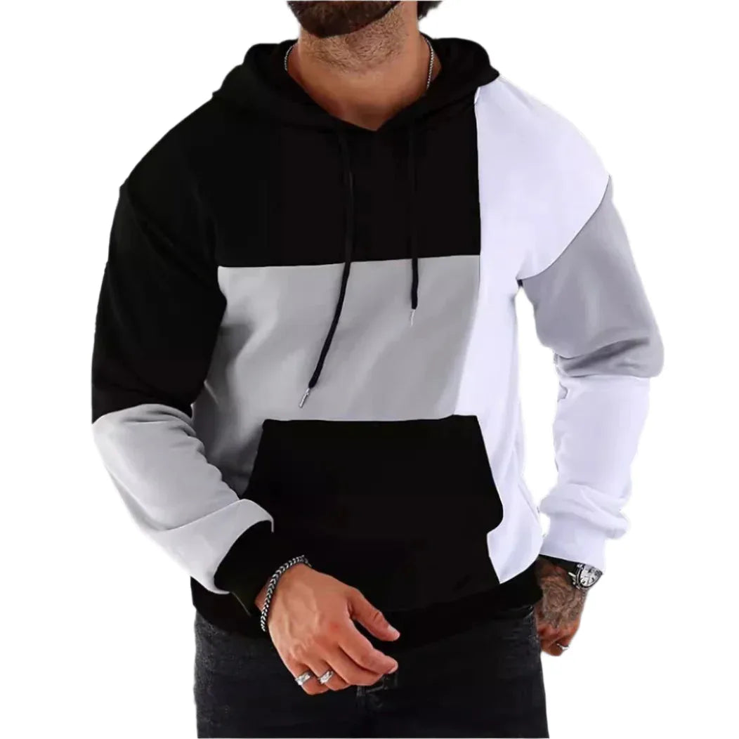 Men's 3D Hoodie Sweater With Color Matching Pattern - Weriion