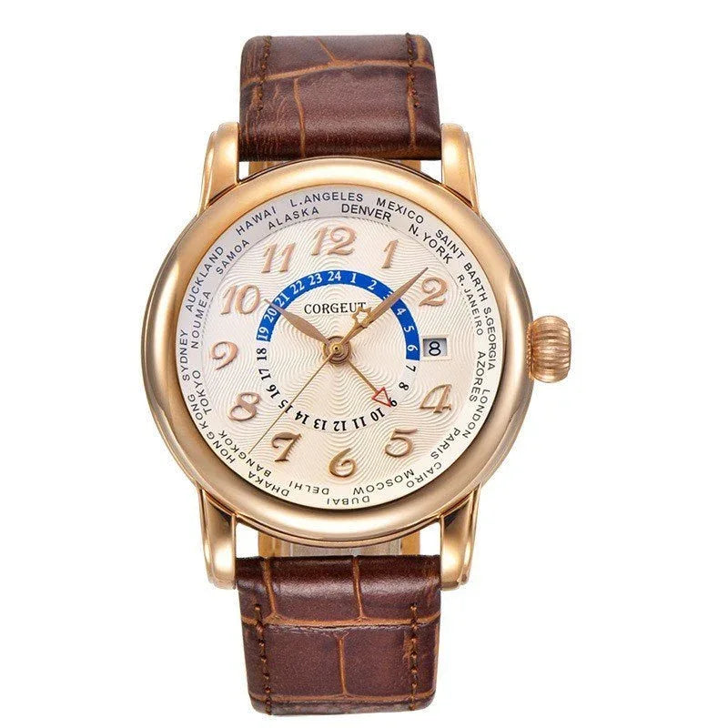 Men's Automatic Mechanical Leather Strap Watches - Weriion