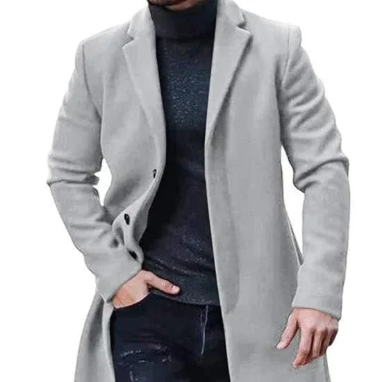 Men's Casual Comfortable Warm Medium Length Winter Autumn Coat - Weriion