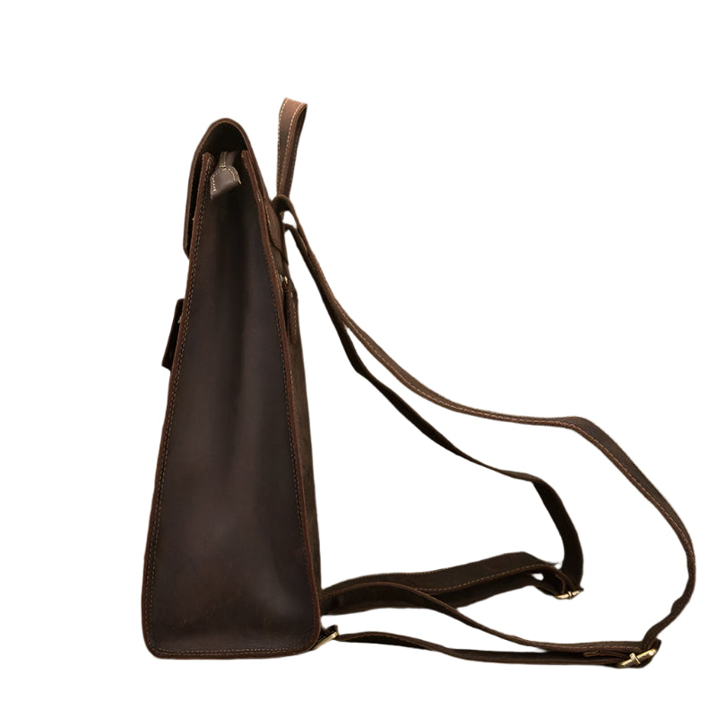 Men's Casual Leather British Backpack - Weriion