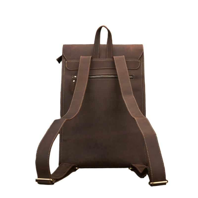 Men's Casual Leather British Backpack - Weriion