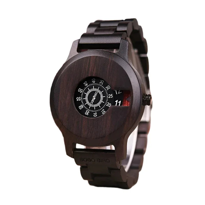 Men's Digital Bamboo Wood Watch - Weriion
