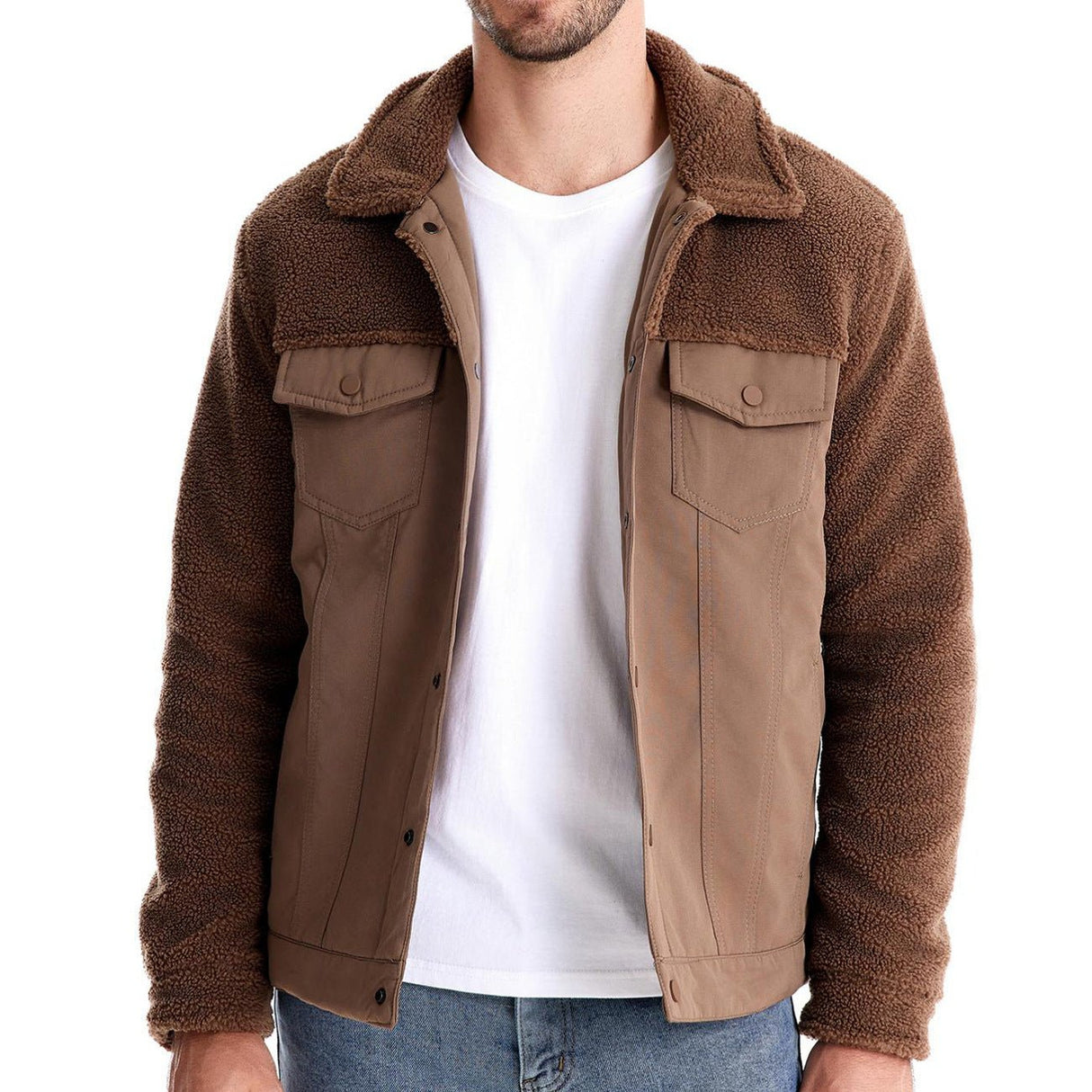 Men's Fleece Jacket Fashionable Winter & Autumn Coat - Weriion