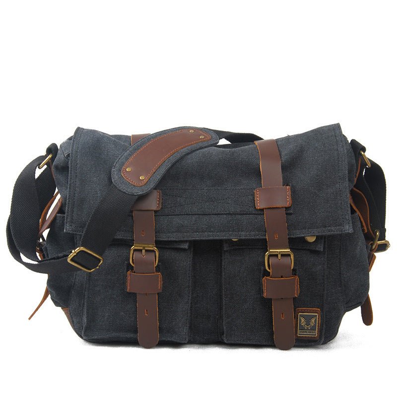 Men's Horizontal Square Messenger Shoulder Bags - Weriion