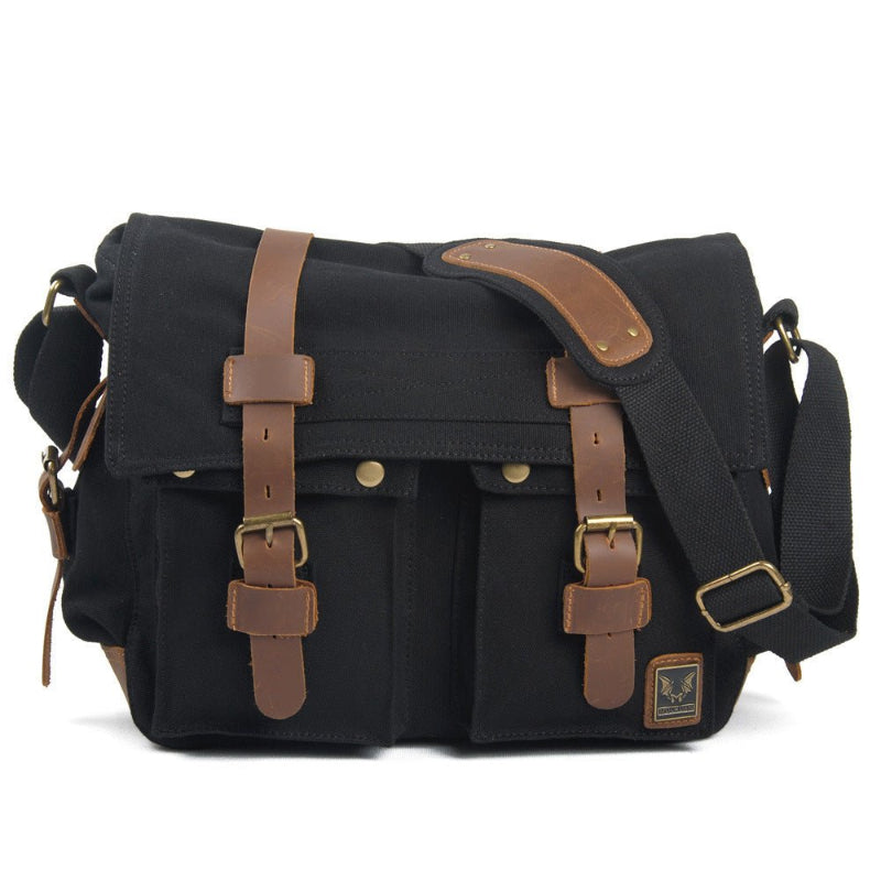 Men's Horizontal Square Messenger Shoulder Bags - Weriion