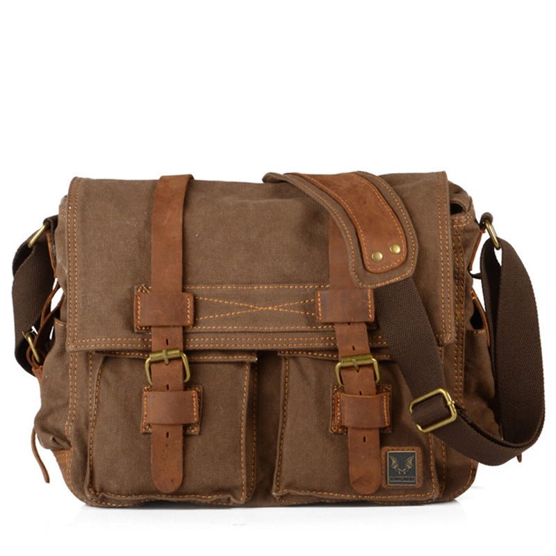 Men's Horizontal Square Messenger Shoulder Bags - Weriion
