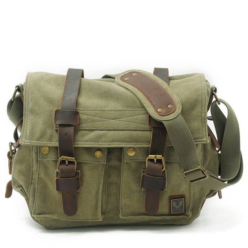 Men's Horizontal Square Messenger Shoulder Bags - Weriion
