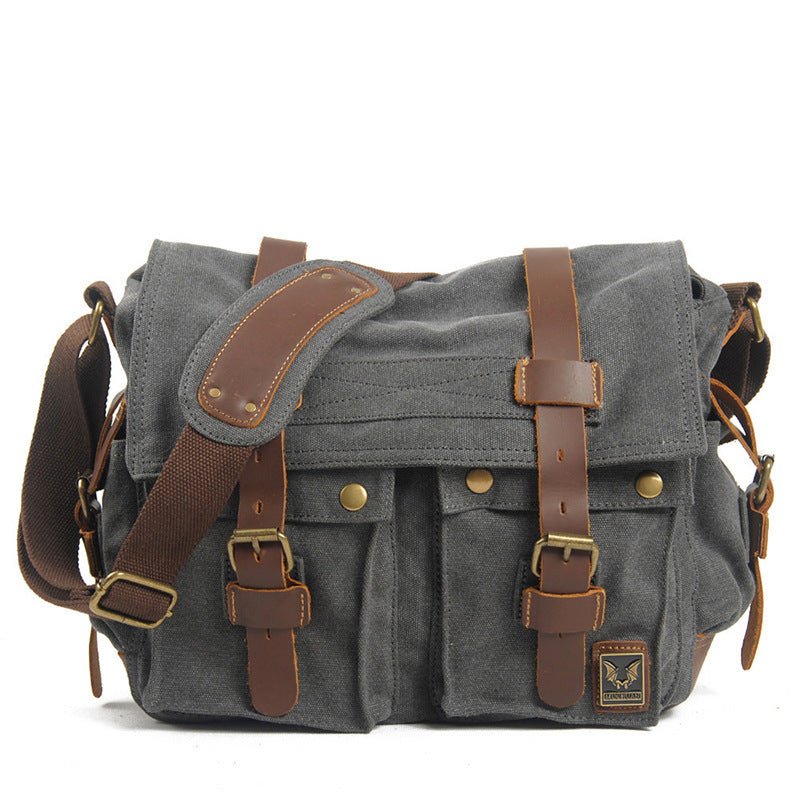 Men's Horizontal Square Messenger Shoulder Bags - Weriion
