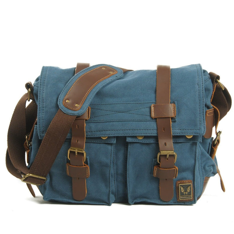 Men's Horizontal Square Messenger Shoulder Bags - Weriion