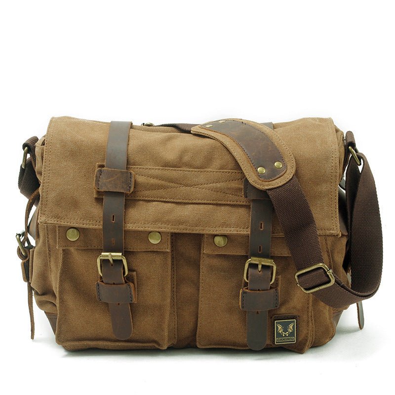 Men's Horizontal Square Messenger Shoulder Bags - Weriion