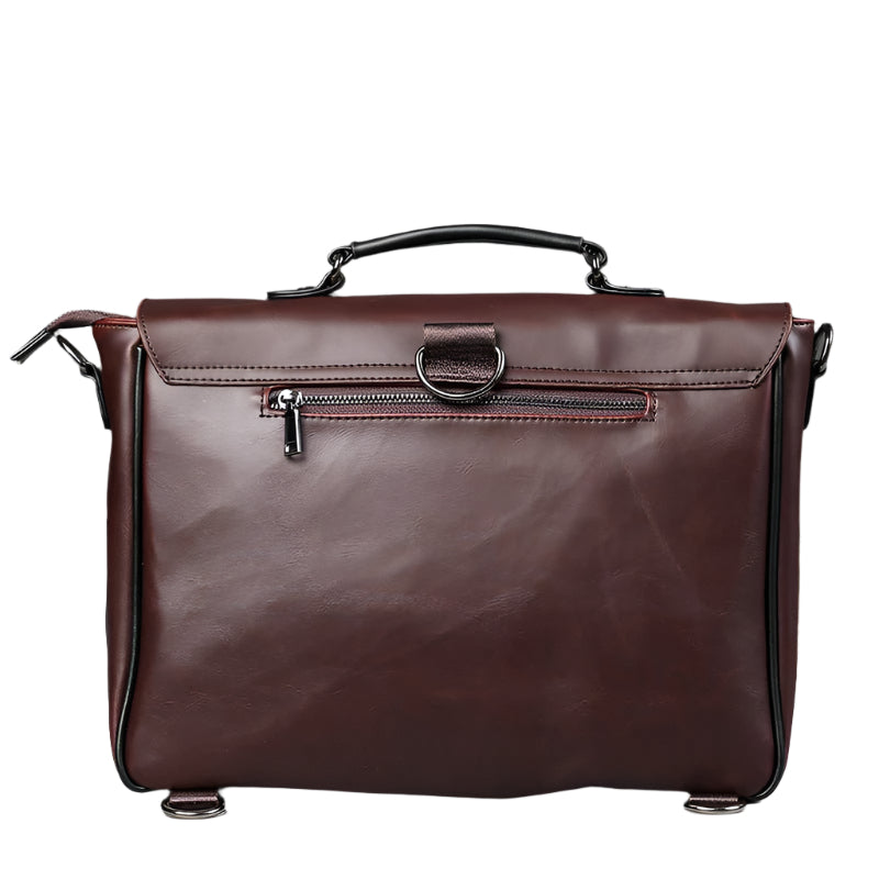 Men's Leather Business Briefcase Bag - Weriion