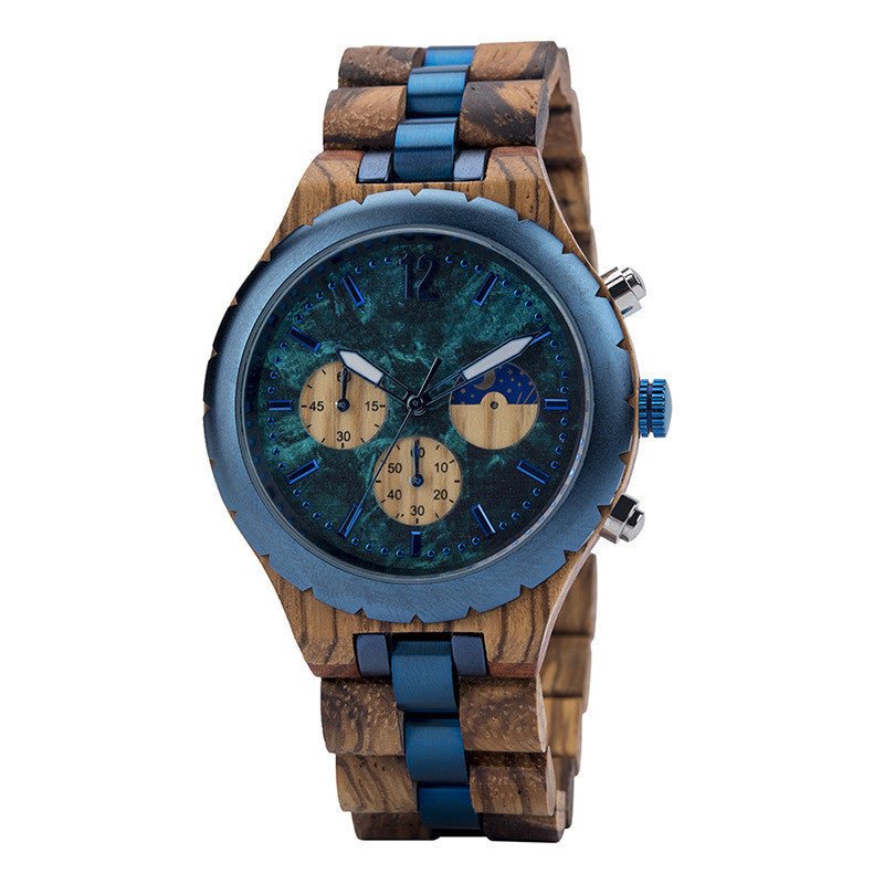 Men's Leisure Business Quartz Wood Watch - Weriion