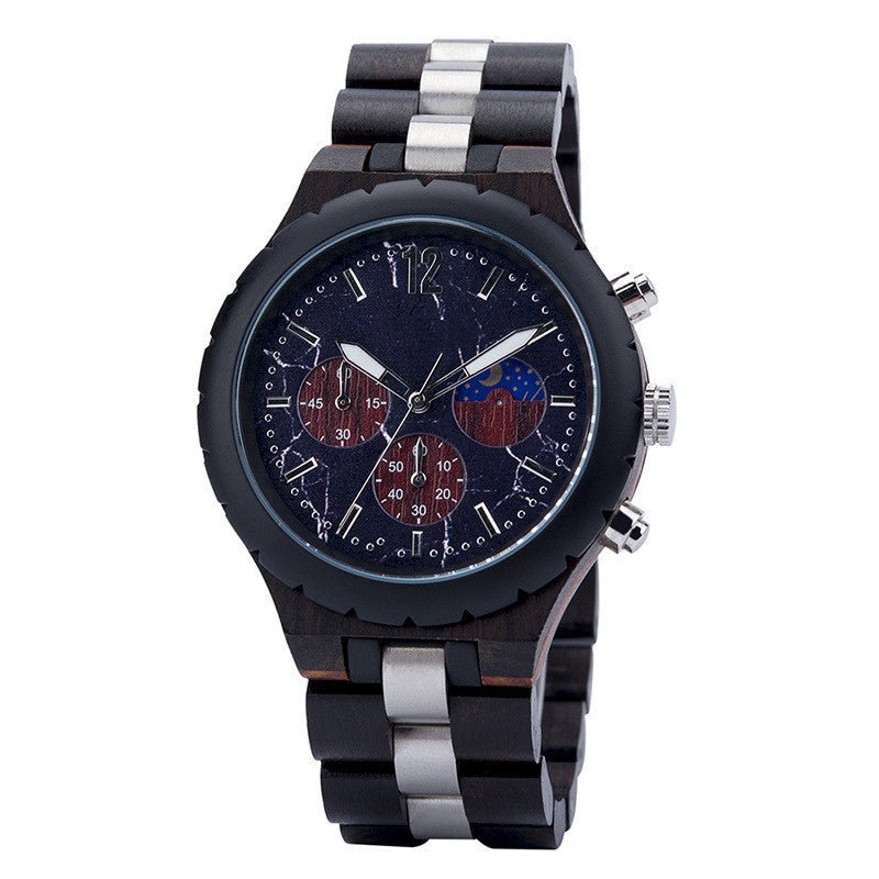 Men's Leisure Business Quartz Wood Watch - Weriion