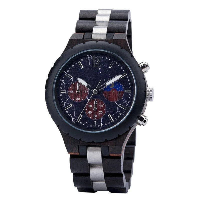 Men's Leisure Business Quartz Wood Watch - Weriion