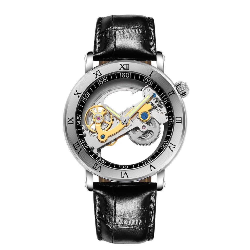 Men's Luminous Waterproof Mechanical Transparent Watch - Weriion