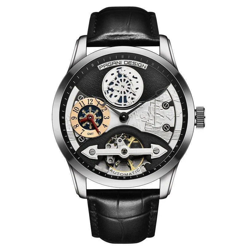 Men's Mechanical 30M Waterproof Butterfly Double Snap Buckle Watches - Weriion