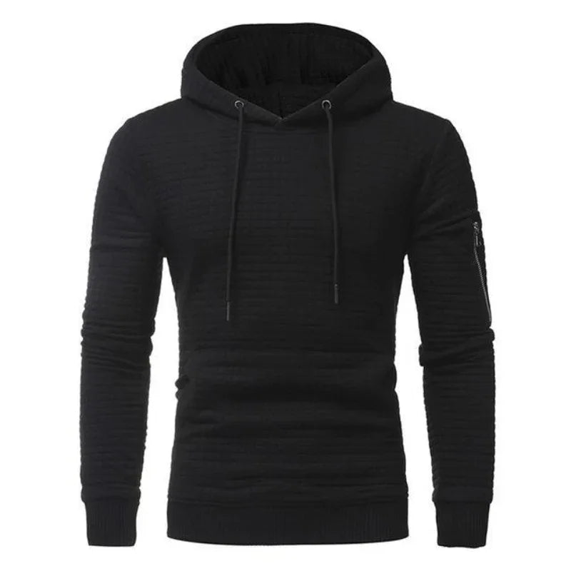 Men's Sweatshirt Hoodie With Arm Zipper Long Sleeve Slim Top - Weriion
